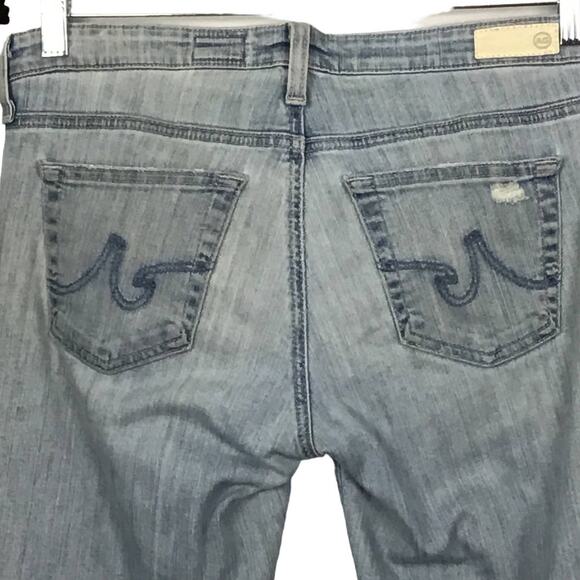 AG Adriano Goldschmied The Stevie Ankle Slim Straight Light Blue Wash Jeans 28R - Picture 5 of 11